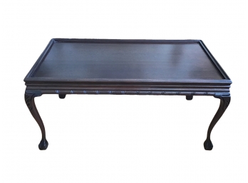 Antique Chippendale Mahogany Tray Coffee Table