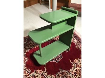 Green Painted Tiered End Table