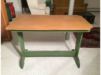 Antique Trestle Table, Green