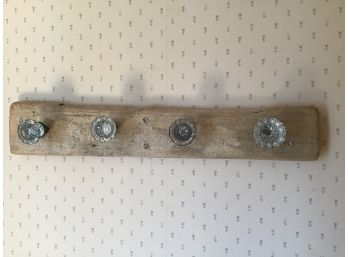 Antique Glass Doorknob Coat Rack - Very Cool!