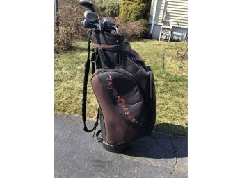 Taylor Made Golf Bag With Clubs