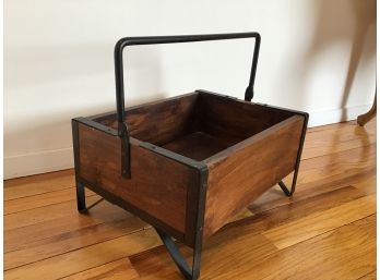 Wooden Box With Iron Handle