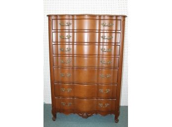 Vintage Solid Wood French Provincial 7 Drawer Chest Of Drawers Dresser Furniture