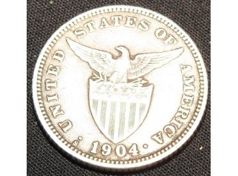 1904 Silver Eagle On Shield Foreign Coin