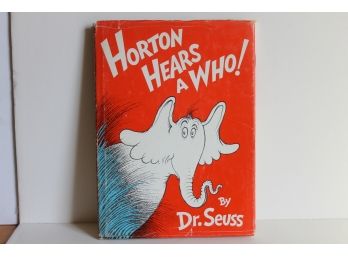 Copyright 1954 Dr Seuss Horton Vintage Book With Rare Dustjacket