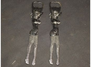 2 Large Vintage Sexy Women Las Vegas Bottle Openers