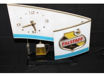 Vintage Falstaff Beer Animated Advertising Clock