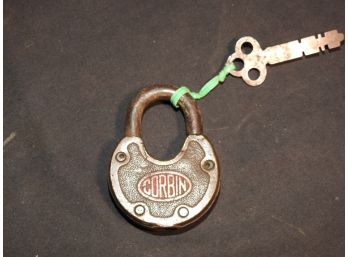 Old Corbin Lock With Key