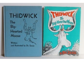 Early 1948 Dr Seuss Thidwick Book With Rare Dustjacket