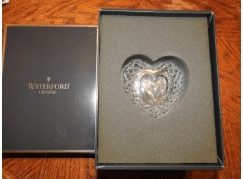 New In Box Waterford Crystal Heart Shaped Box