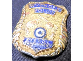 Old Wyckoff Police Pistol Tournament Brass Badge