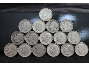 Estate Found Group Of 16 Silver Roosevelt Dimes US Coin