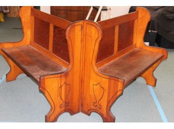 Nice Small Size Matching Set Of Oak Benches Or Pew Furniture