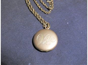 Gold Filled Antique Locket And Chain