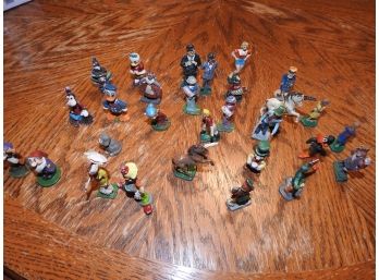 Large  Lot Of Vintage Lead Cartoon Lead Figures Disney And More