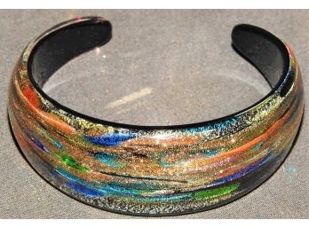 Beautiful Glass Murano Style Colorful Bracelet No Chips Or Cracks