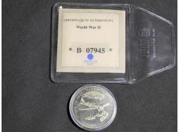 American Mint 5 Dollar WW2 Coin With COA