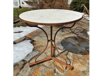 Forged Iron Outdoor Table With Cement Top