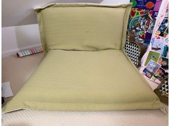 Chartreuse Green Fabric Floor Cushion