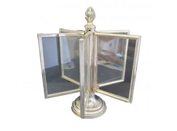 Silver-Plated Photo Spinner Holds Twelve 4'6' Photos With Other Frames