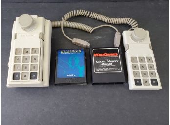 Vintage 1980s Coleco Video Games And Controllers