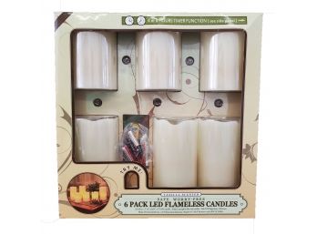 Flameless Candle Set Vanilla Scented