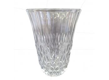 Val St Lambert Diamond Crystal Vase