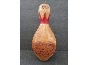 1936 Fraternity Bowling Pin Trophy