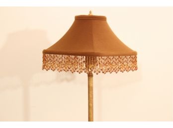 Fredrick Cooper Gilt Lamp With Beaded Tassel Shade