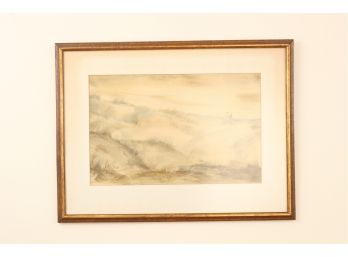 Signed Watercolor Dated 1969 Nantucket