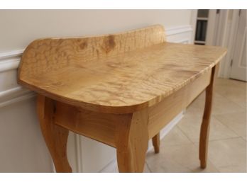 Beautiful Swirl Aged Maple Wood Console Table