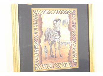 Zebra Lithograph Signed By Shari Hatchett Bohlmann