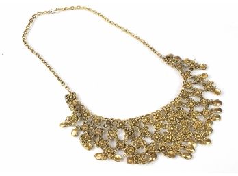 Vintage Goldtone Bib Necklace