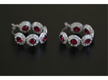 Swarovski Red Crystal Earrings