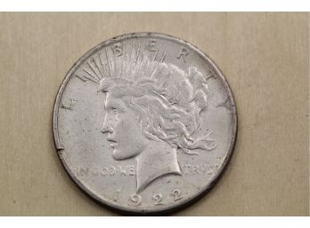 1922 S Silver Peace Dollar Coin