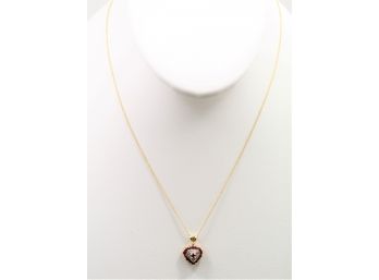 10k Yellow Gold Pendant With 14k Necklace