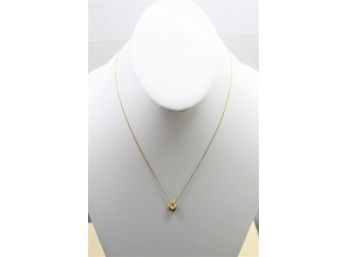 14k Yellow Gold Heart Necklace