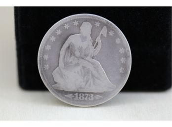 1873 Seated Liberty Silver Half Dollar Coin