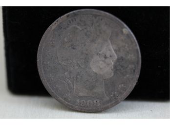 1908 Barber Silver Half Dollar Coin