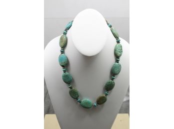 Sterling Silver Turquoise Bead Toggle Necklace