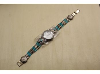 Sterling Silver Turquoise Ladies Watch