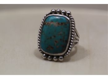 Nice Large Turquoise Ring Size 9.25