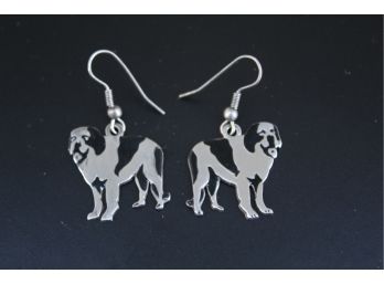 Sterling Silver Dog Earrings