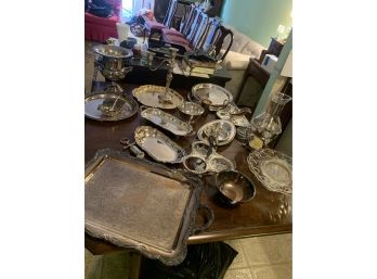 Huge Silver Plate / Sterling Lot 24 Pieces