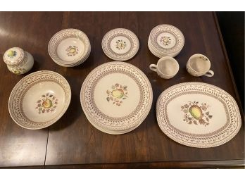 Stanfordshire Old Granite Johnson Bros Fruit Sampler Dining Set