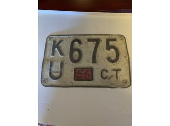 Antique Ct License Plate