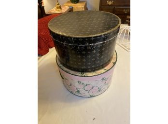 Lot Of 2 Vintage Hat Boxes