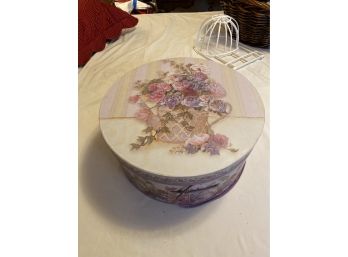 Large Floral Hat Box