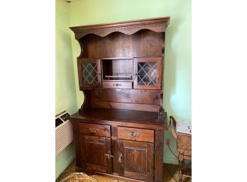 Small Pine Hutch, Great Storage & Country Decor!