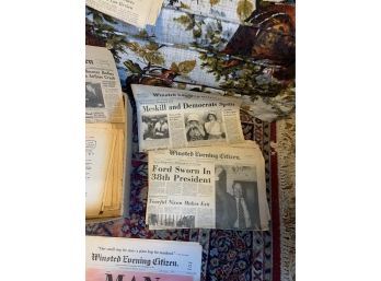 Large Lot Of Vintage Newspapers Important Events